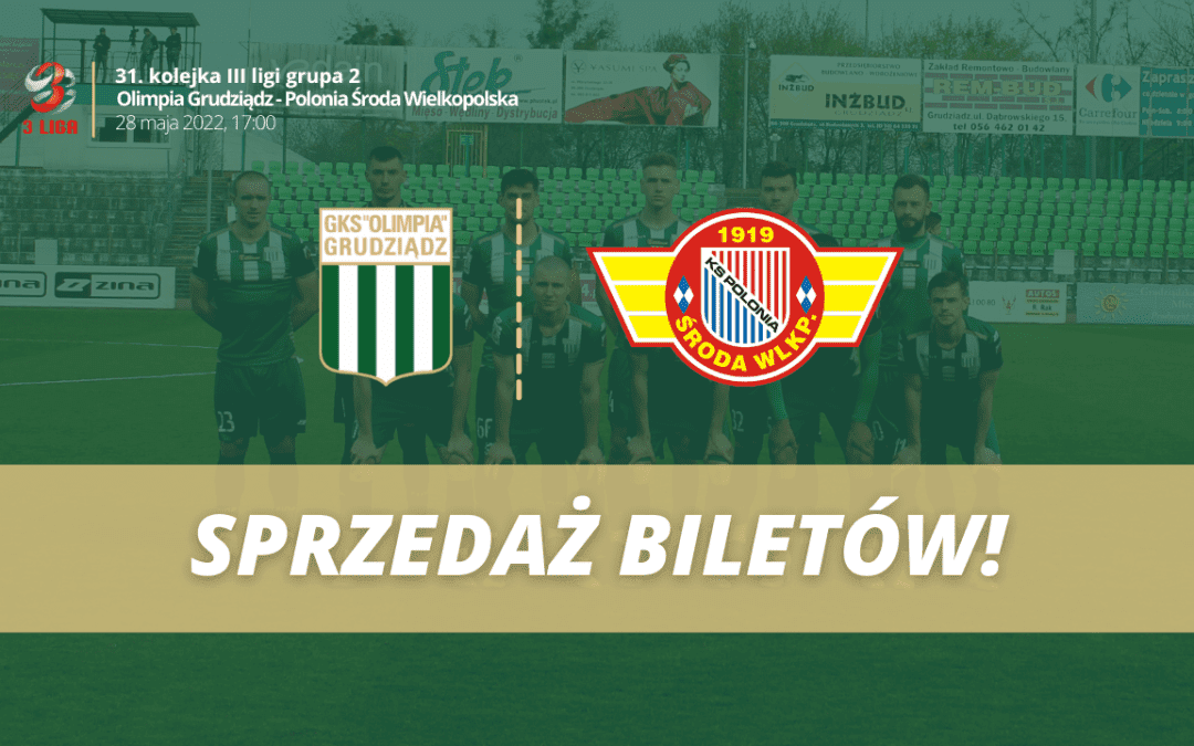 Startuje sprzedaż biletów na mecz z Polonią Środa Wielkopolska! Kolejna promocja przy zakupie szalika!